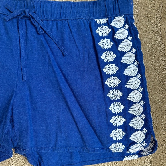 Vineyard Vines Embroidered Blue Pull On Shorts 3.5 inch linen draw string shorts - Picture 9 of 9
